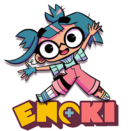 Así es Enoki, uno de los protagonistas principales de Enoki&Snip. Siempre se está riendo de sus propios chistes e incluso de sí misma. Desde que lleva un implante auditivo, bromea con que es medio cyborg. Si le das un destornillador, cambiará el mundo. Además tiene un súper poder, ella cree que: Nada es imposible. Así es Enoki, uno de los protagonistas principales de Enoki&Snip. Siempre se está riendo de sus propios chistes e incluso de sí misma. Desde que lleva un implante auditivo, bromea con que es medio cyborg. Si le das un destornillador, cambiará el mundo. Además tiene un súper poder, ella cree que: Nada es imposible.