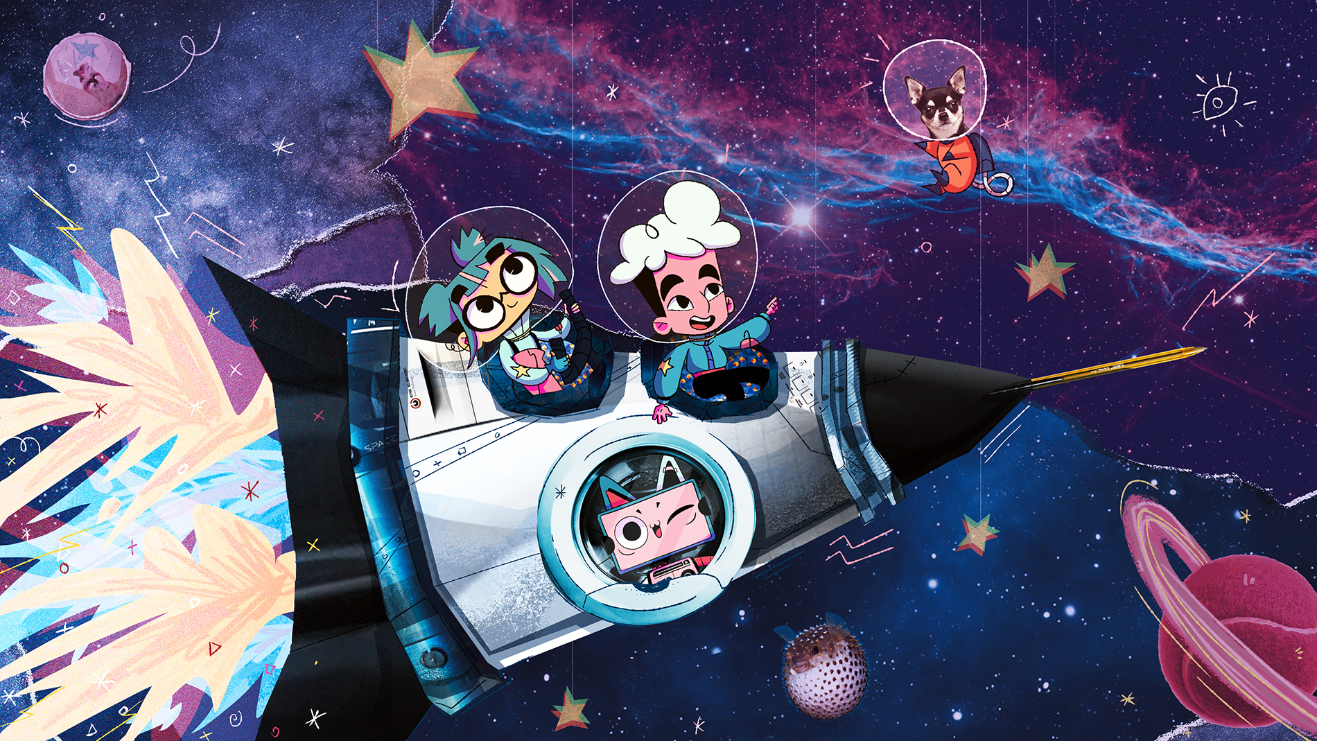 Enoki&Snip en el espacio